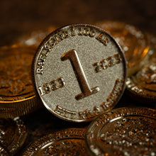 Hlaða mynd inn í gallerískoðara, Bókapeningur árgerð 2023 - 100 ára raflýsing í Gömlu Bókabúðinni