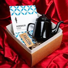 Hlaða mynd inn í gallerískoðara, Gjafapakki - Emaleraður Teketill og Fiskastykki