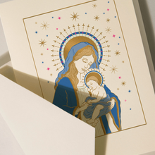 Hlaða mynd inn í gallerískoðara, Crane Jólakort. - María Mey með Jólabarnið