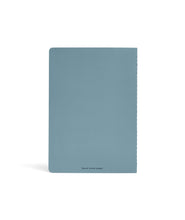 Hlaða mynd inn í gallerískoðara, Karst A5 stílabækur úr steinapappír. - Tvær bækur, línustrikuð og með auðum síðum, Ljós bláar.