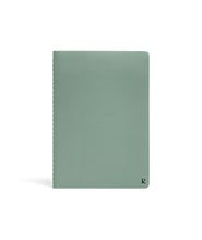 Hlaða mynd inn í gallerískoðara, Karst A5 stílabækur úr steinapappír. - Tvær bækur, línustrikuð og með auðum síðum, Grænar.