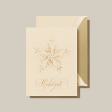 Hlaða mynd inn í gallerískoðara, Crane Jólakort. - Gyllt Snjókorn.