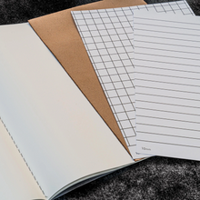 Hlaða mynd inn í gallerískoðara, 3x A5 Galen Leather stílabók með 52 gsm Tomoe River pappír