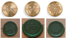 Hlaða mynd inn í gallerískoðara, Herbin brass jóla-stimpill fyrir vax innsigli