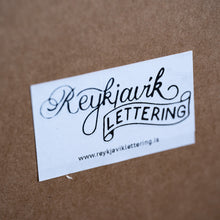 Hlaða mynd inn í gallerískoðara, Skrautskriftarsett frá Reykjavík Lettering