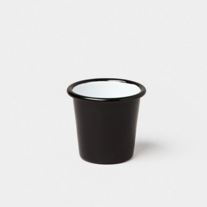 Emalerað lítið glas, Svart.